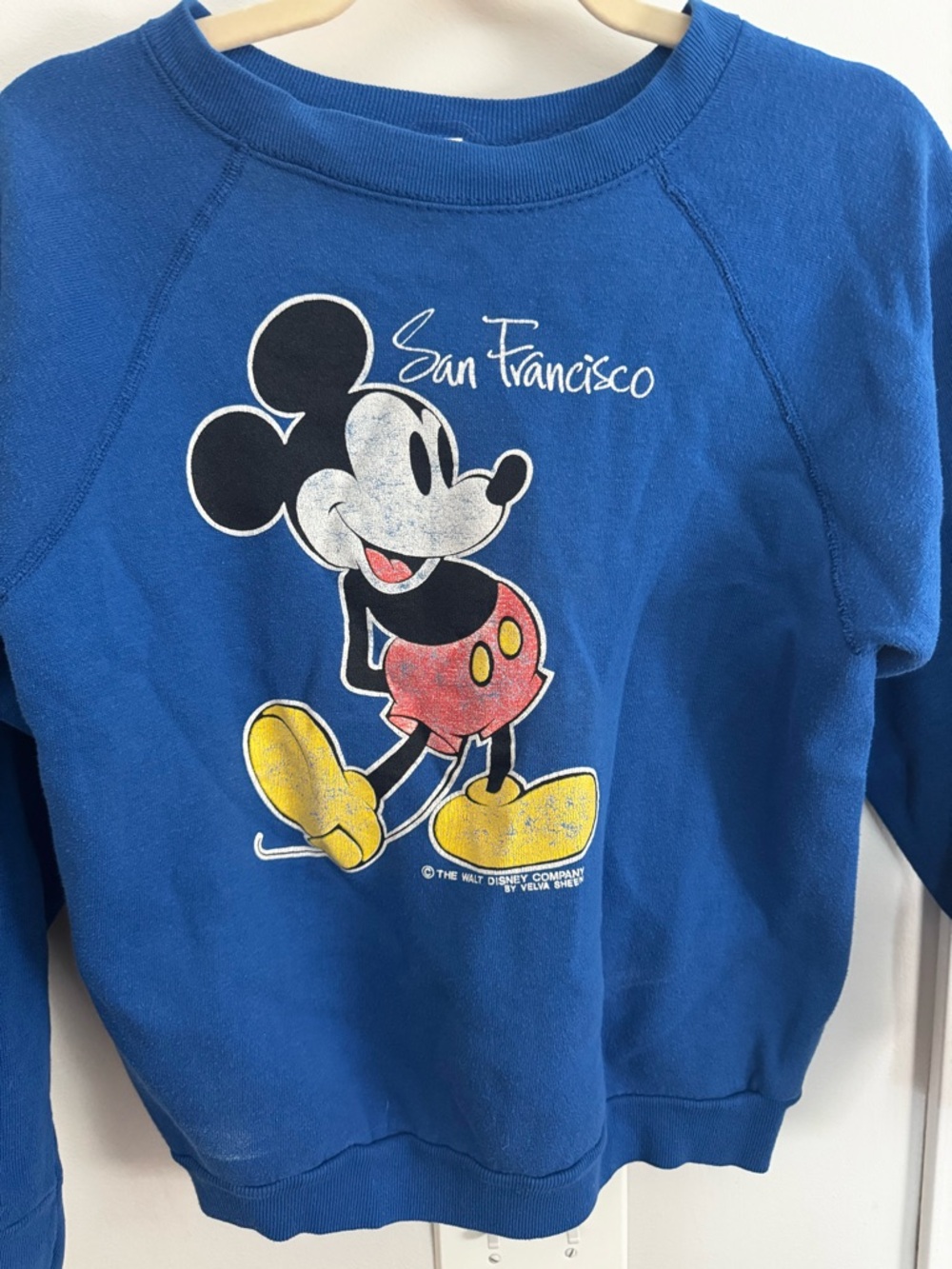 VINTAGE Disney Mickey Mouse San Francisco Sweatshirt - Blue - Picture 2 of 6